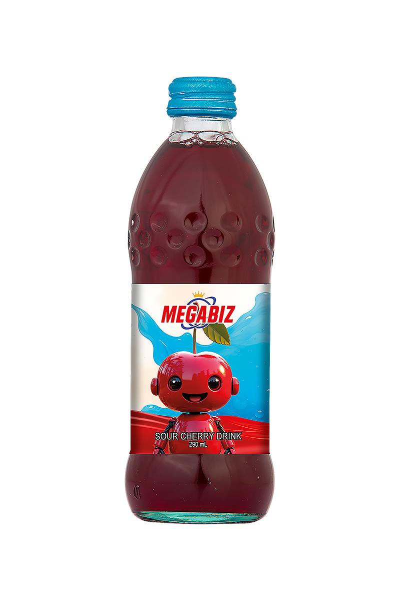 آبمیوه شیشه طعم آلبالو