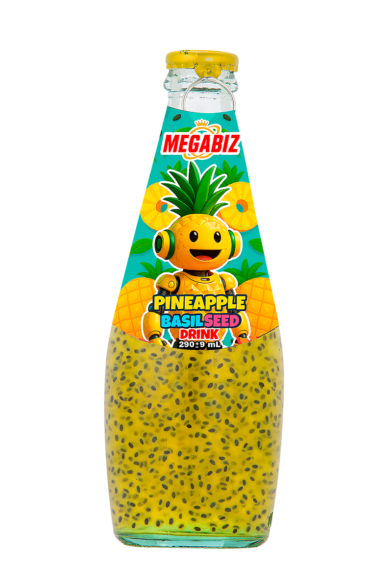 نوشیدنی تخم ریحان طعم آناناس