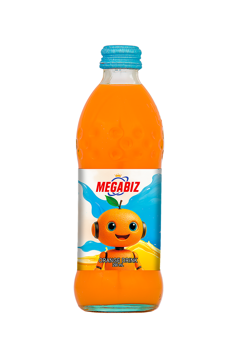 آبمیوه شیشه طعم پرتقال